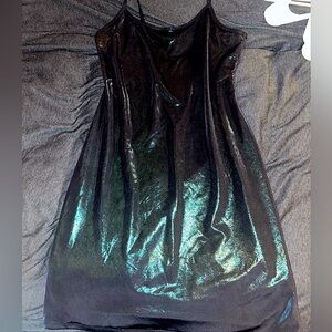 metallic bodycon dress